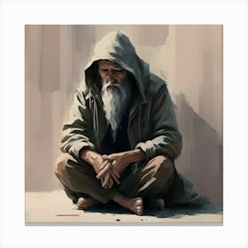 Homeless Man Canvas Print