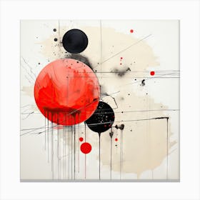 Black and Red painting Canvas Print