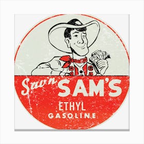 Sav N Sam S Ethyl Gasoline Canvas Print