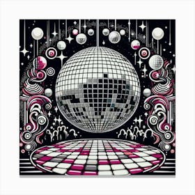 Cosmic Disco Ball Dance Canvas Print