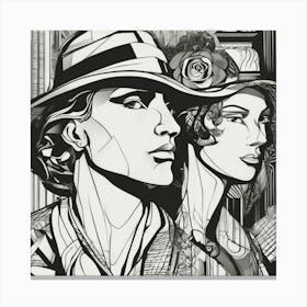 Woman In A Hat Canvas Print