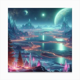 Space Landscape Canvas Print