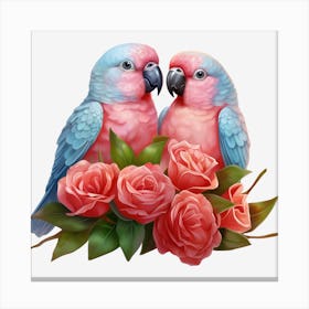 Two Parrots 3 Canvas Print