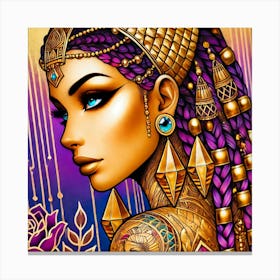 ECleopatra Abstract Portrait Canvas Print