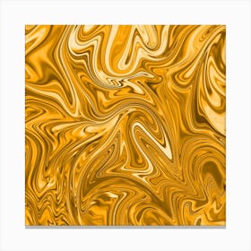 Orange Liquid Marble Canvas Print