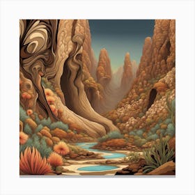 Canyon Landscape 1 Canvas Print