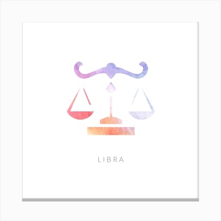 Libra Zodiac Square Canvas Print