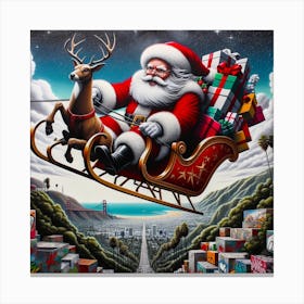 Santa Claus S Present Of Peace 04 Canvas Print