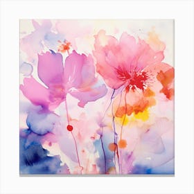 Watercolor Flowers 1 Canvas Print