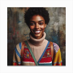 Portrait Of A Young Woman Canvas Print