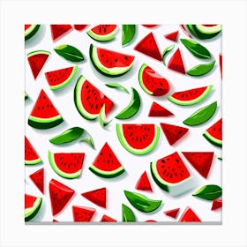 Watermelon Seamless Pattern 2 Canvas Print