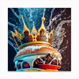 Hamburger Royal And Vegetables Canvas Print