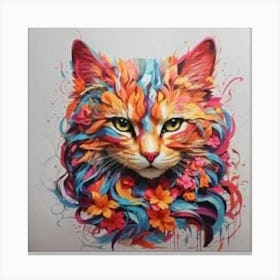 Colorful Cat Canvas Print