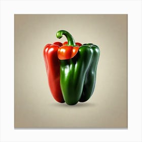 Red And Green Pepper Canvas Print