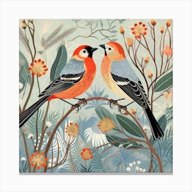 Bird In Nature Finch 4 Canvas Print