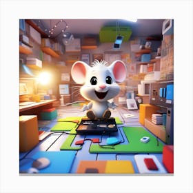 Mouse In A Room 1 Canvas Print