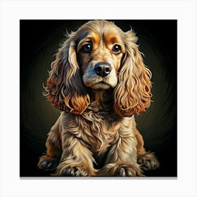 English Cocker Spaniel Portrait Canvas Print