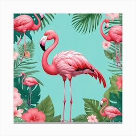 Default Sneaker Flamingo Nursery Art 0 Canvas Print