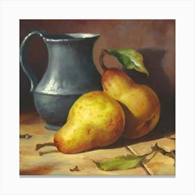 Pears And Jug Canvas Print