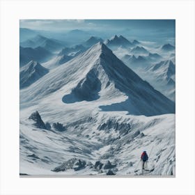 Snowy Mountain Canvas Print