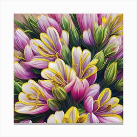 Alstroemeria Flowers 37 Canvas Print