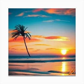 Craiyon 002853 Sunset Beach Canvas Print