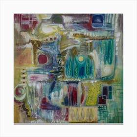 Tuscany Living Room Abstract Painting Canvas Print