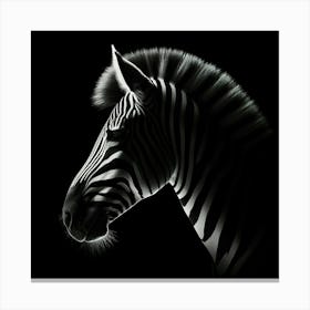 Zebra Head Canvas Print