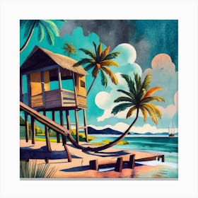 Beach House Canvas Print