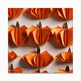 Origami Pumpkins Canvas Print