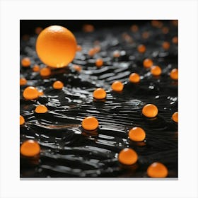 Oranges In Water Canvas Print