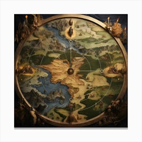 Lord Of The Rings Map Canvas Print