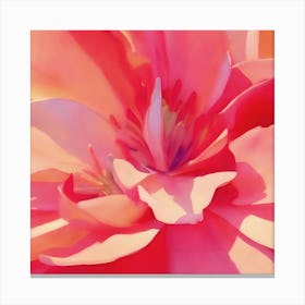 Coral Floral Canvas Print