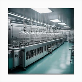 Production Line In A Factory Canvas Print