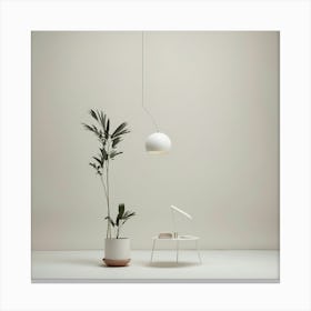 White Pendant Lamp Canvas Print