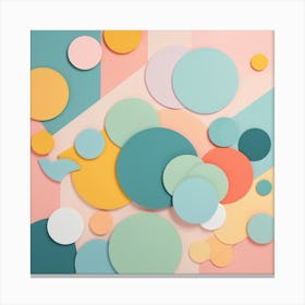 Abstract Background With Circles Canvas Print