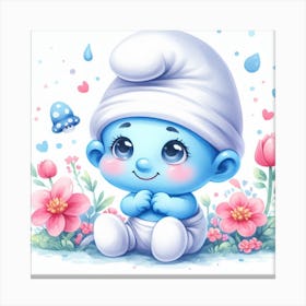 Smurf Baby Canvas Print