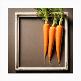 Carrots In A Frame 35 Canvas Print