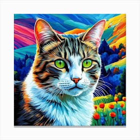 Cat Painting 4 Canvas Print