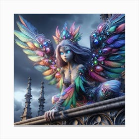 Angel Of The Castle Canvas Print