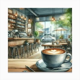 Coffee Shop Canvas Print