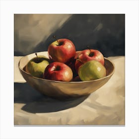 Apples In A Bowl Canvas Print