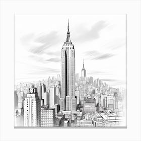 Empire State Building In New York City Canvas Print