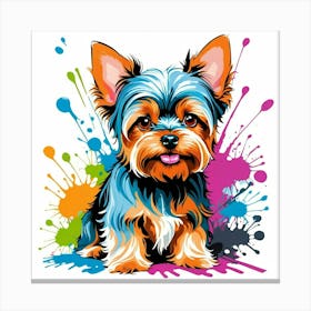 Graffiti Yorkshire Terrier Canvas Print