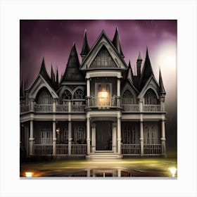 Dark Mansion Canvas Print