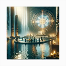 Cascade Sovereignty Temple Place Of Ritual Canvas Print