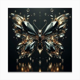 Butterfly With Diamonds 4 Canvas Print