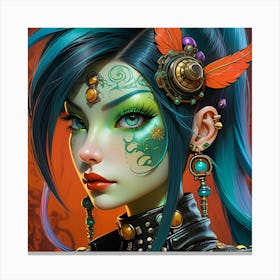 Steampunk Girl Canvas Print