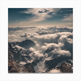 Clouds Over The Alps Canvas Print