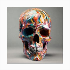 Skull Head 0 (1) Canvas Print
